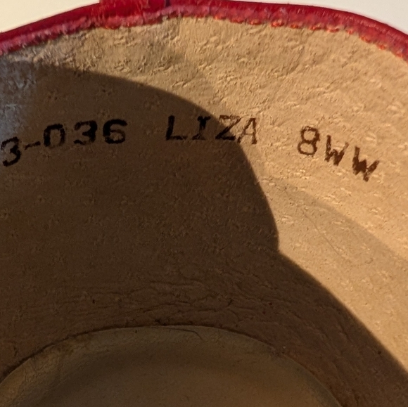 Trotters Red Ballet Style Red Leather Wedge Shoes Sz. 8WW - Picture 14 of 14